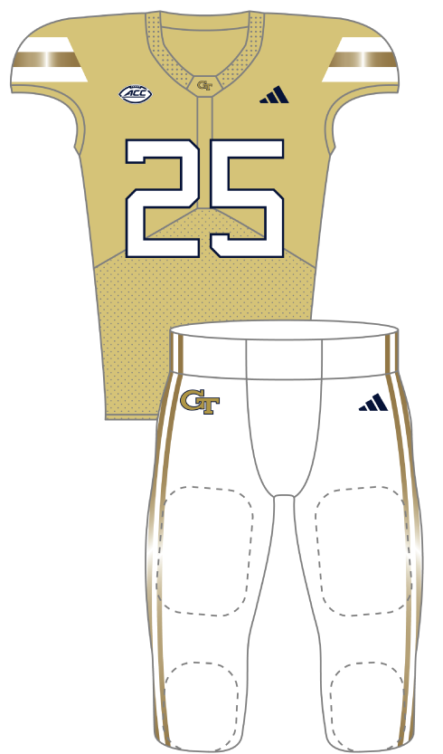 Georgia Tech 2025 Gold Uniform