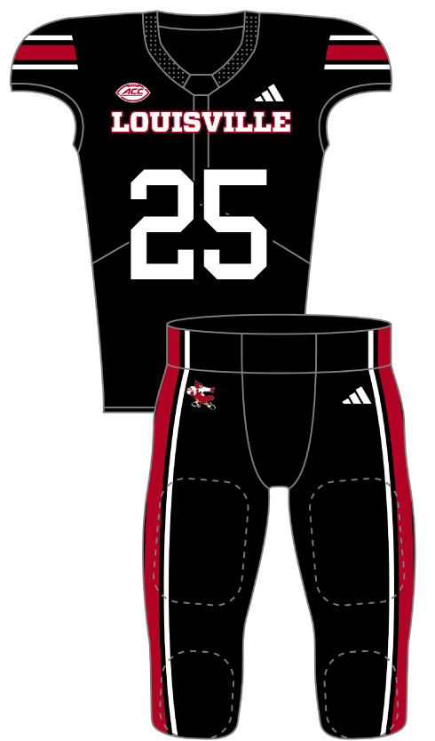Louisville Black White Uniform