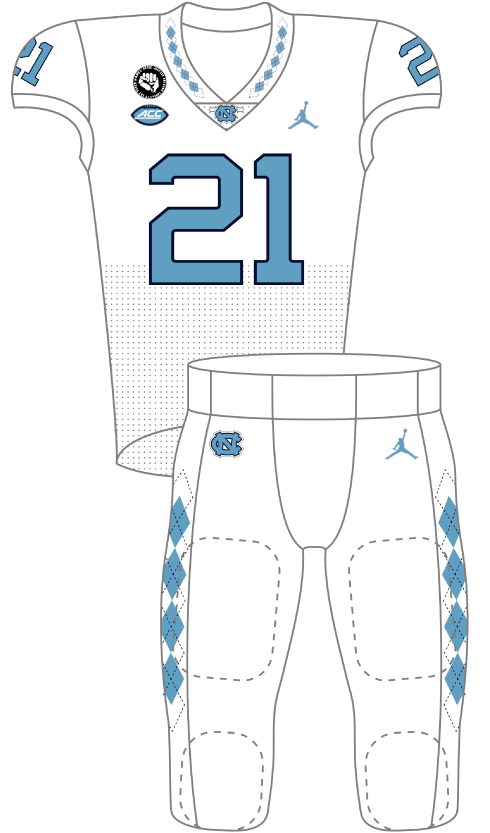 North Carolina 2021 White Uniform