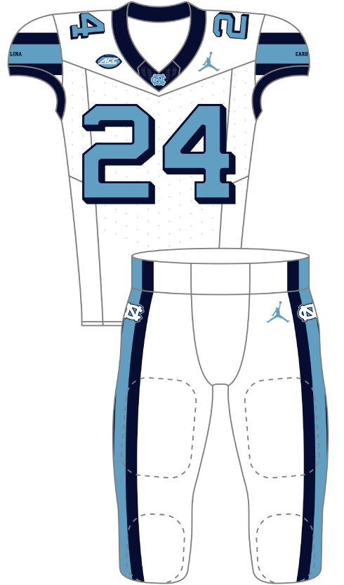 North Carolina White 2024 Fauxback Uniform