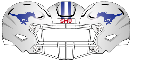 2025 White Helmet White Mask Blue Horse Blue Stripes