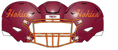 Virginia Tech 2025 Maroon Hokies Helmet